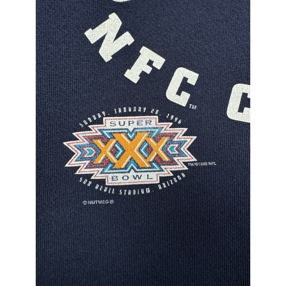 VTG 1996 Dallas Cowboys NFC Champions Sweatshirt Nutmeg XXL - Super Bowl XXX - Picture 4 of 14